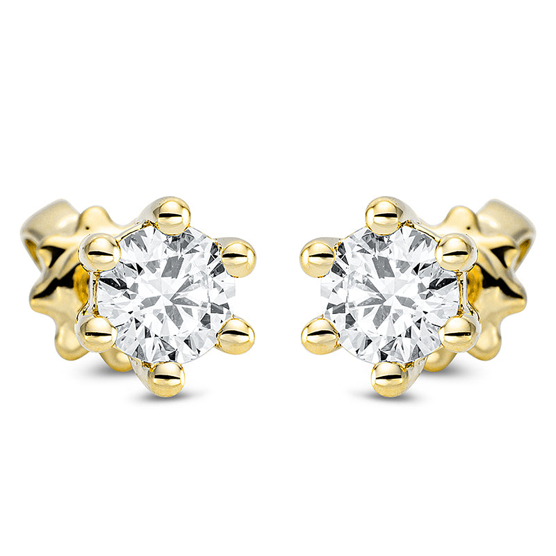 Ohrstecker 18 kt GG, 2 Brill. 0,53 ct, TW-si