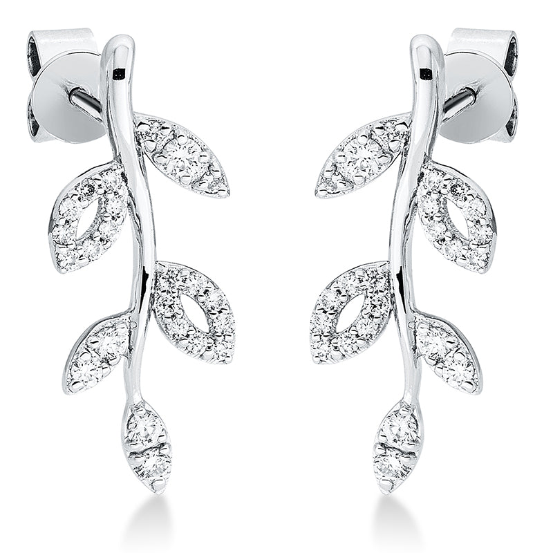 Ohrschmuck 18 kt WG, 46 Brill. 0,28 ct, TW-si2