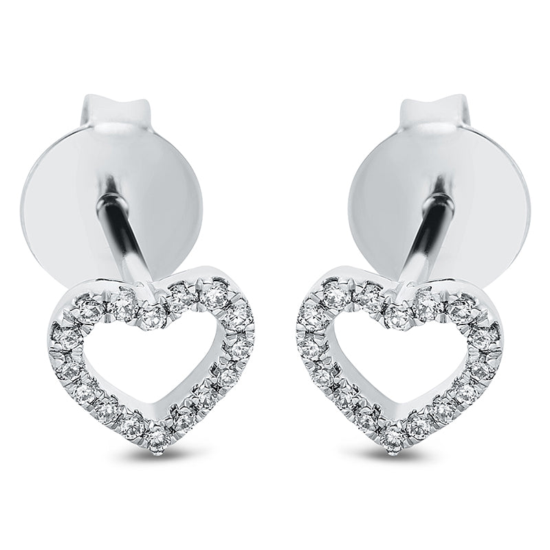 Ohrstecker 18 kt WG, 32 Brill. 0,11 ct, TW-si