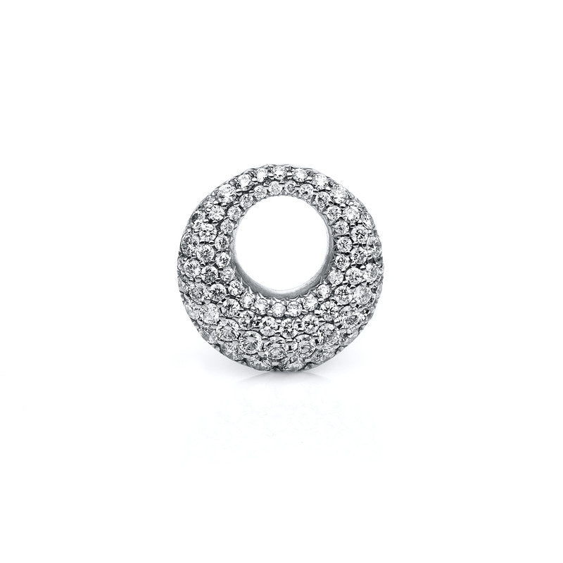 Anhänger 18 kt WG, 75 Brill. 0,90 ct, TW-vsi