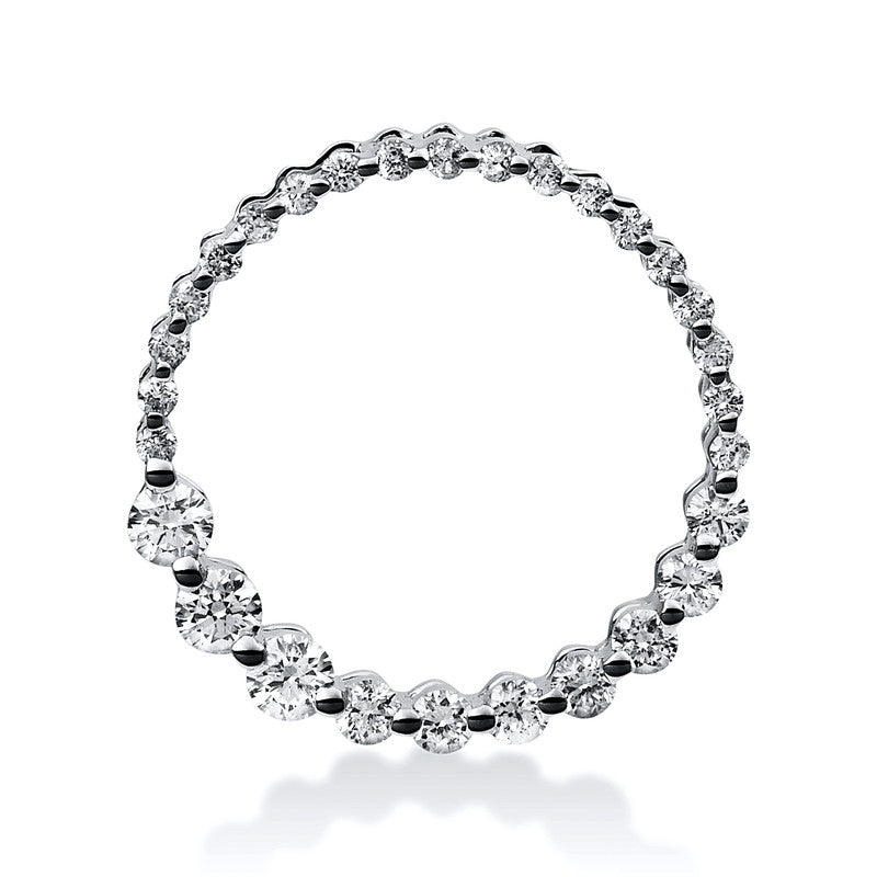 Anhänger 18 kt WG, 29 Brill. 0,42 ct, TW-si