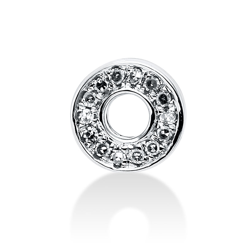 Anhänger 14 kt WG O. 14 Diamanten 0.03 ct. W-si