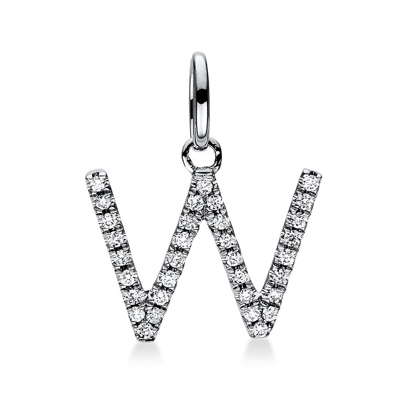 Anhänger 18 kt WG W. 33 Brillanten 0.07 ct. TW-si. H:15.0 mm. B:10.0 mm