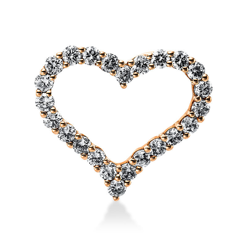 Anhänger 18 kt RG, 24 Brill. 0,98 ct, pink-vsi
