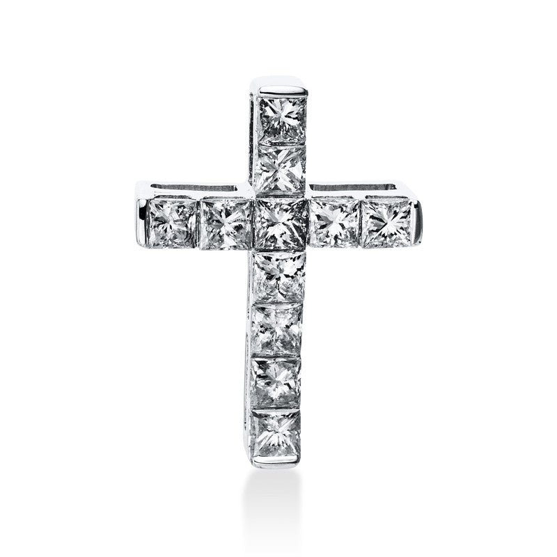 Anhänger 18 kt WG, 11 Princ. 0,48 ct, TW-si