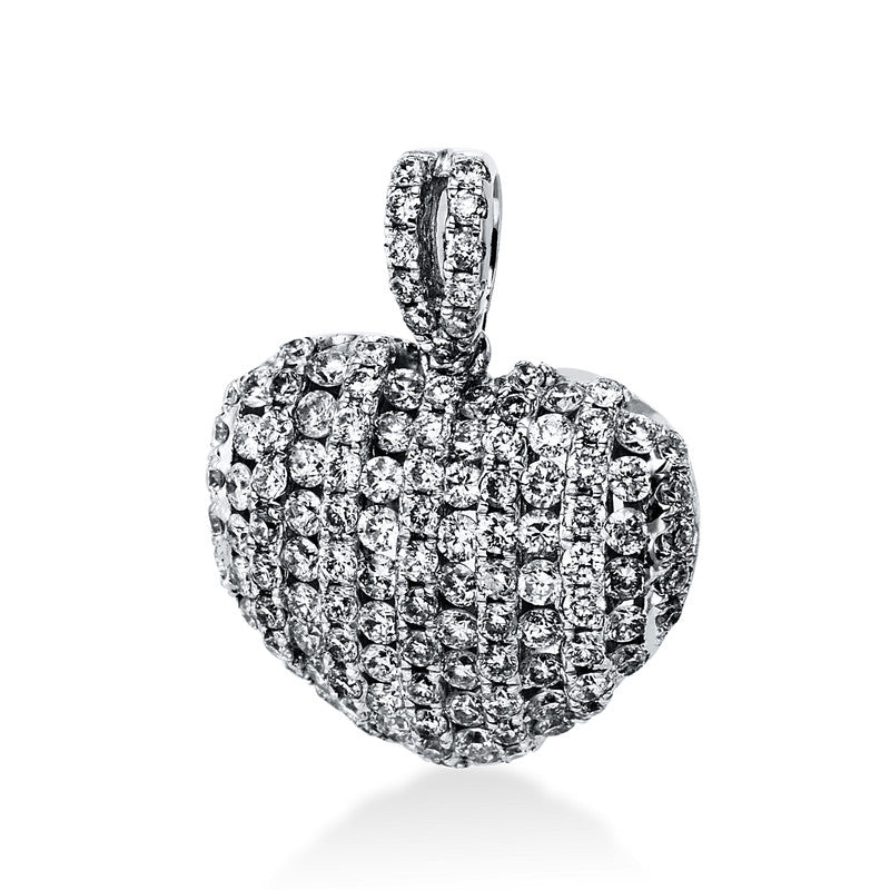 Anhänger 18 kt WG, mit Öse, 120 Brill. 0,83 ct, TW-si