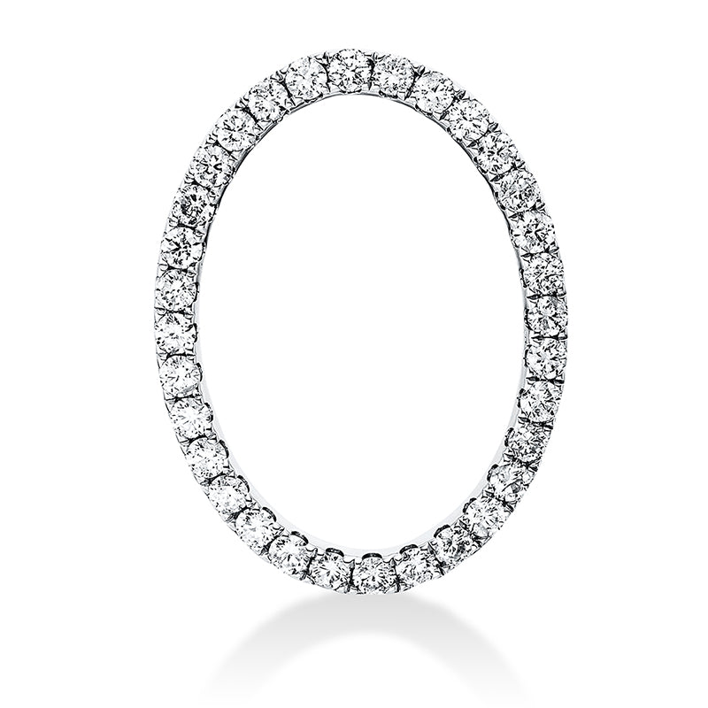 Anhänger 14 kt WG, 32 Brill. 0,91 ct, TW-pi