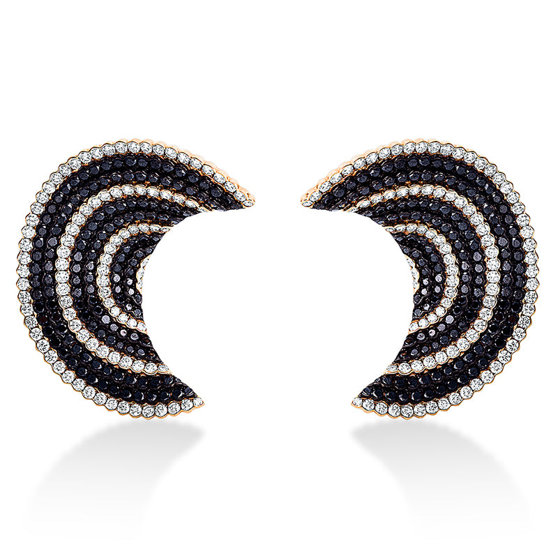 Anhänger 18 kt RG, 94 Brill. 4,04 ct, TW-vsi/si, 140 Brill. 6,19 ct, schwarz