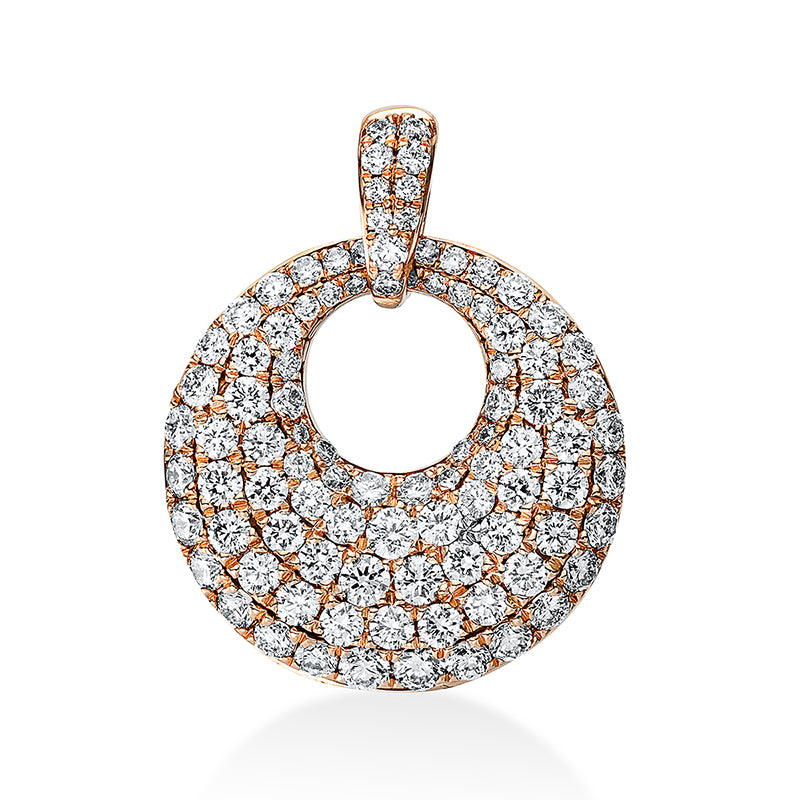 Anhänger 18 kt RG, mit Öse, 97 Brill. 0,97 ct, TW-si