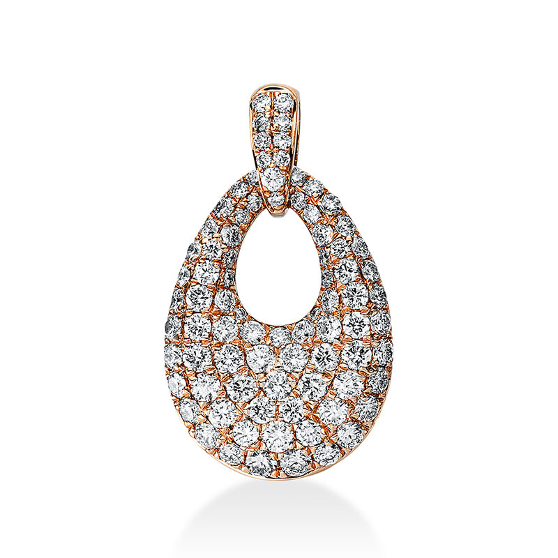 Anhänger 18 kt RG, mit Öse, 86 Brill. 0,84 ct, TW-si