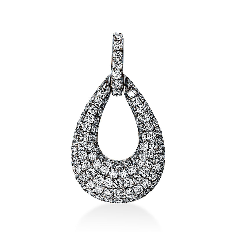 Anhänger 18 kt WG, mit Öse, 101 Brill. 0,38 ct, TW-si
