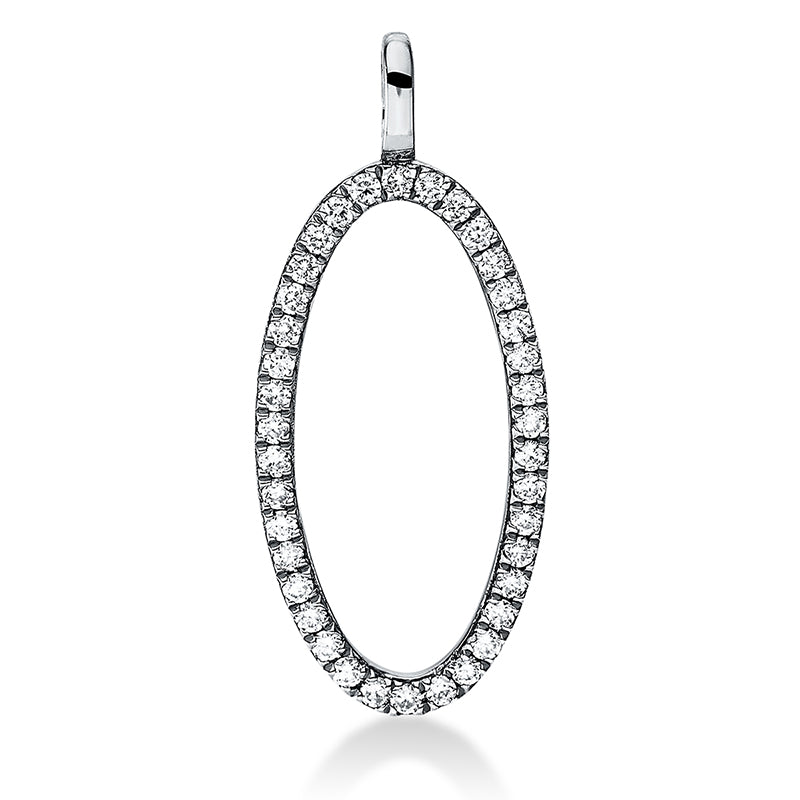 Anhänger 18 kt WG, mit Öse, 38 Brill. 0,20 ct, TW-si