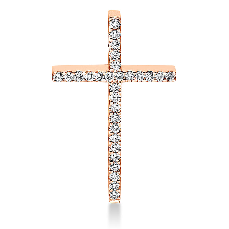 Anhänger 18 kt RG, 29 Brill. 0,09 ct, TW-si