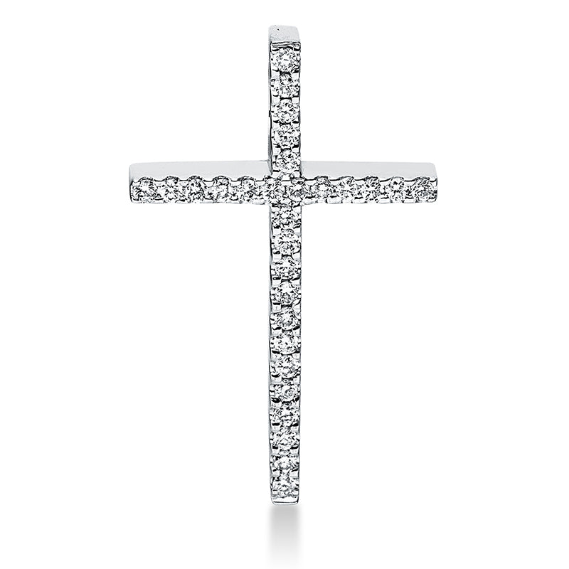 Anhänger 18 kt WG, 29 Brill. 0,09 ct, TW-si