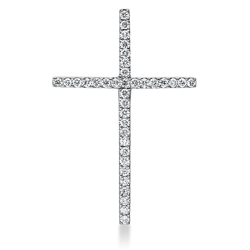 Anhänger 18 kt WG, 36 Brill. 0,11 ct, TW-si