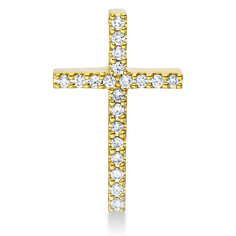 Anhänger 18 kt GG, 20 Brill. 0,06 ct, TW-si