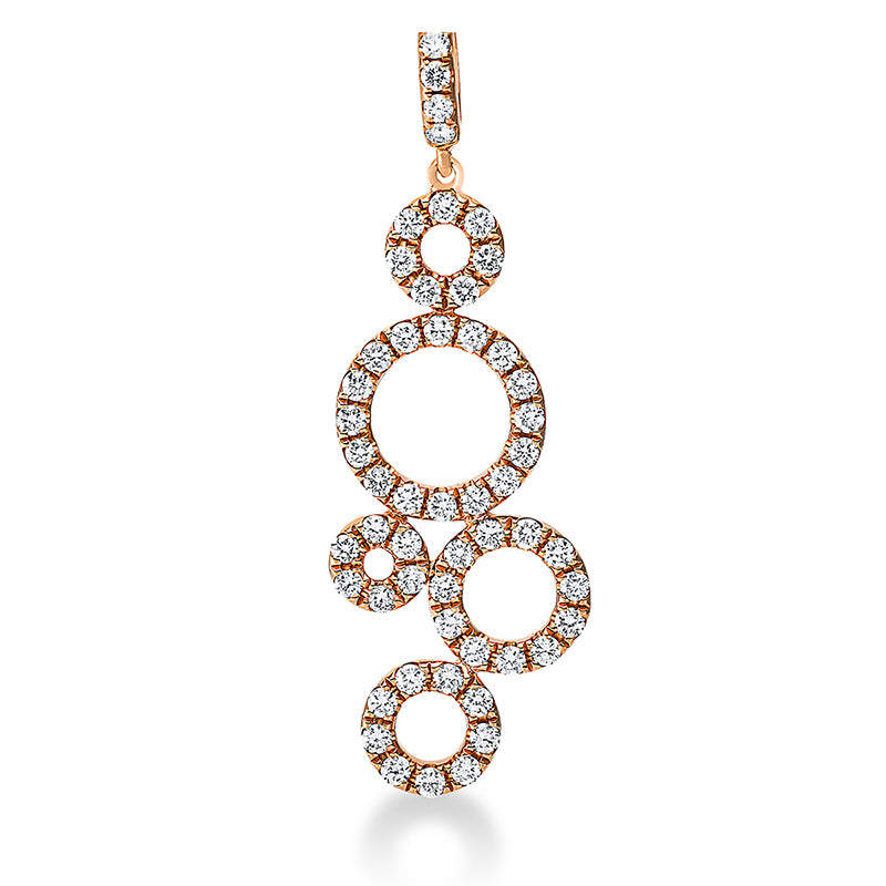 Anhänger 18 kt RG, mit Öse, 53 Brill. 0,54 ct, TW-vsi