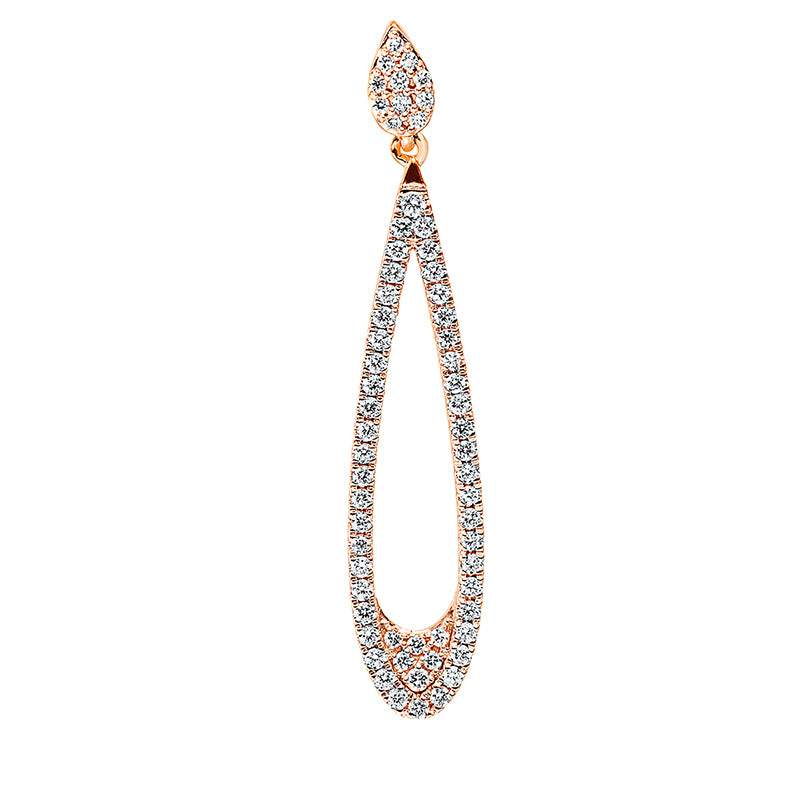 Anhänger 18 kt RG, 63 Brill. 0,33 ct, TW-si
