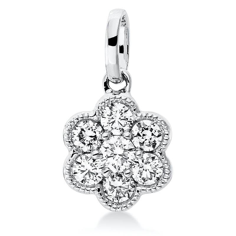 Anhänger 18 kt WG. mit Öse. 7 Brillanten 0.26 ct. TW-si