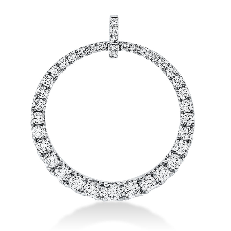 Anhänger 18 kt WG, mit Öse, 38 Brill. 1,79 ct, TW-vsi