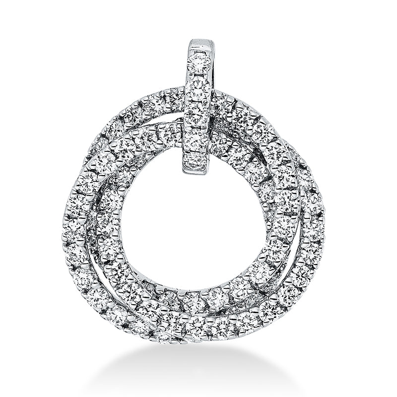 Anhänger 18 kt WG, 83 Brill. 1,42 ct, TW-vsi