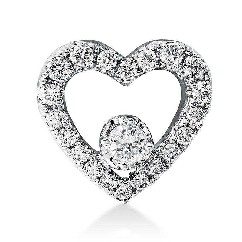Anhänger 18 kt WG, 21 Brill. 0,18 ct, TW-si