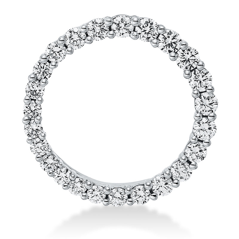 Anhänger 18 kt WG, 12 Brill. 0,55 ct, TW-si, 12 Brill. 0,34 ct, TW-si
