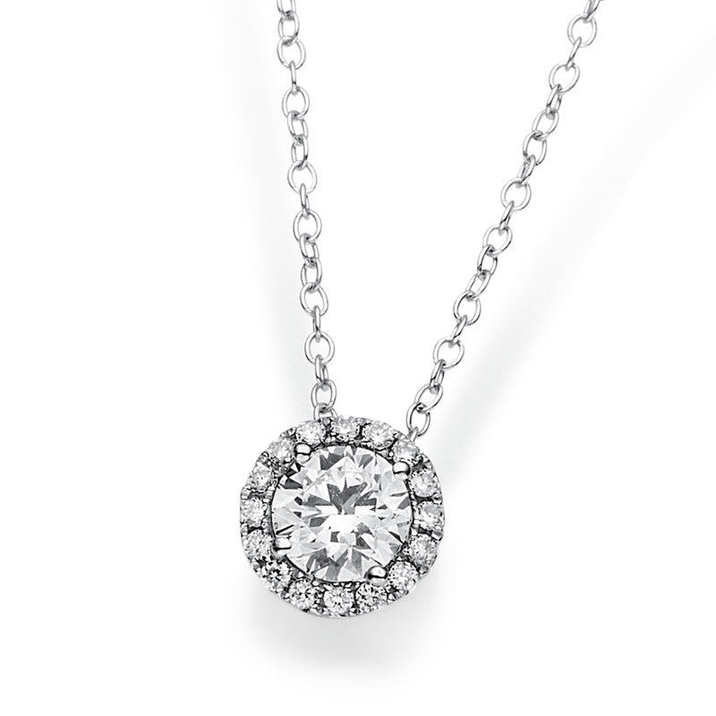 Collier 18 kt WG, 17 Brill. 0,37 ct, TW-si