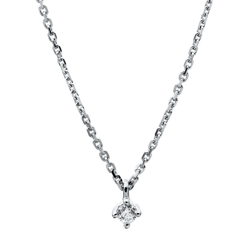 Collier 14 kt WG, 1 Brill. 0,05 ct, TW-si