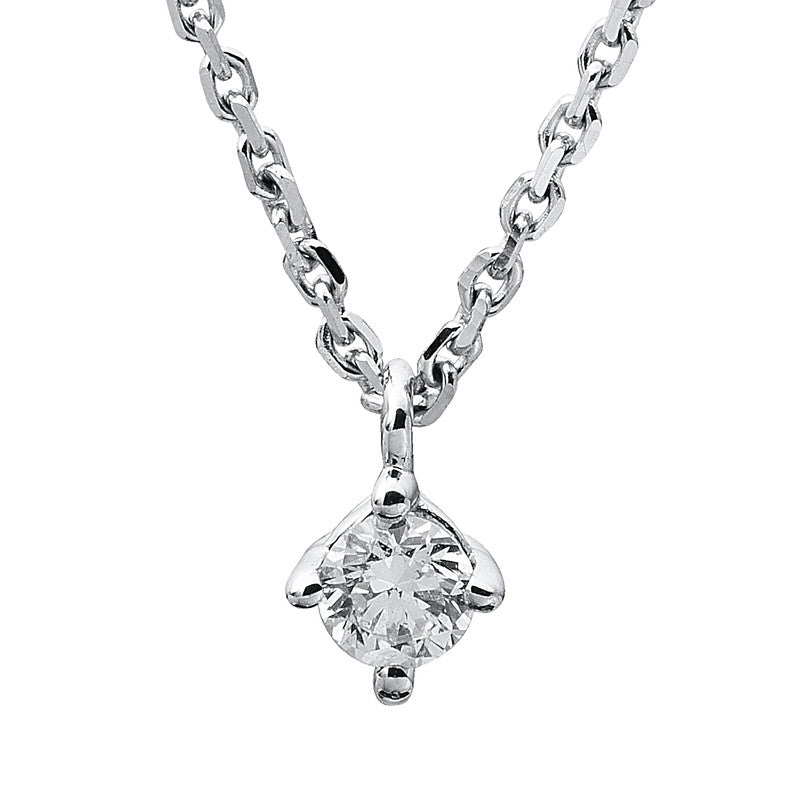 Collier 18 kt WG, 1 Brill. 0,25 ct, TW-si