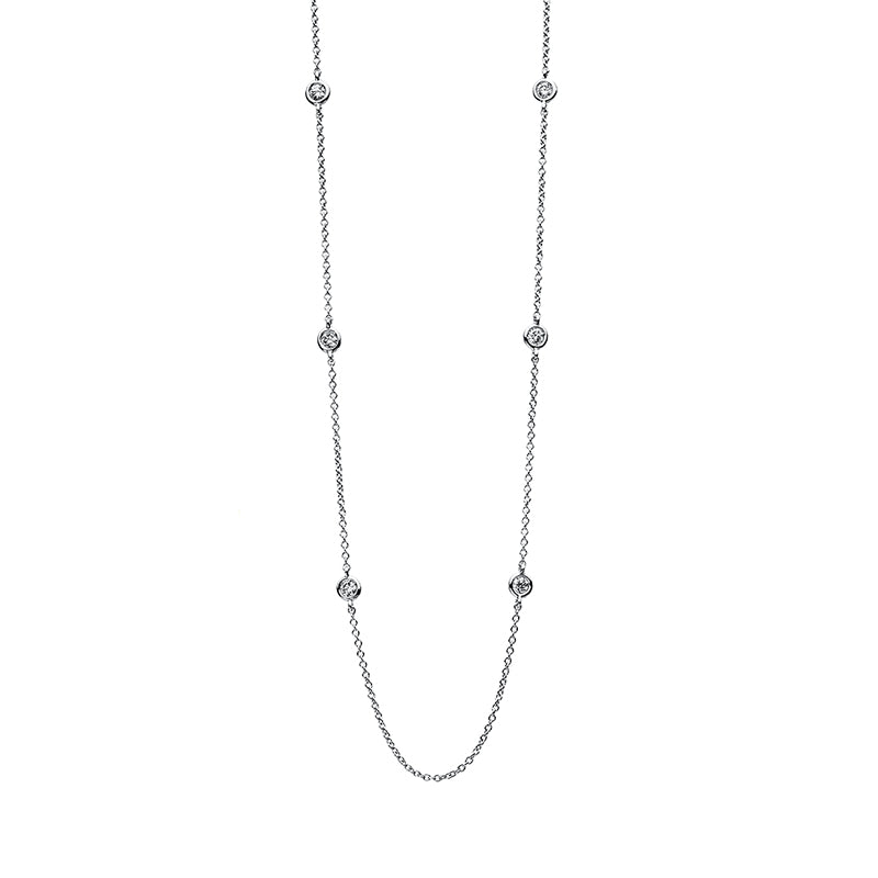 Collier 18 kt WG, 6 Brill. 0,17 ct, TW-si