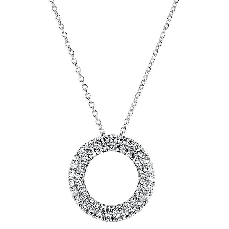 Collier 18 kt WG, 52 Brill. 0,41 ct, W-si