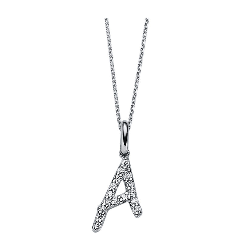 Collier 18 kt WG, mit Öse, 16 Brill. 0,07 ct, TW-si