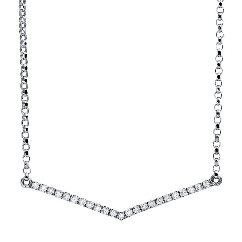 Collier 18 kt WG, 23 Brill. 0,20 ct, TW-si