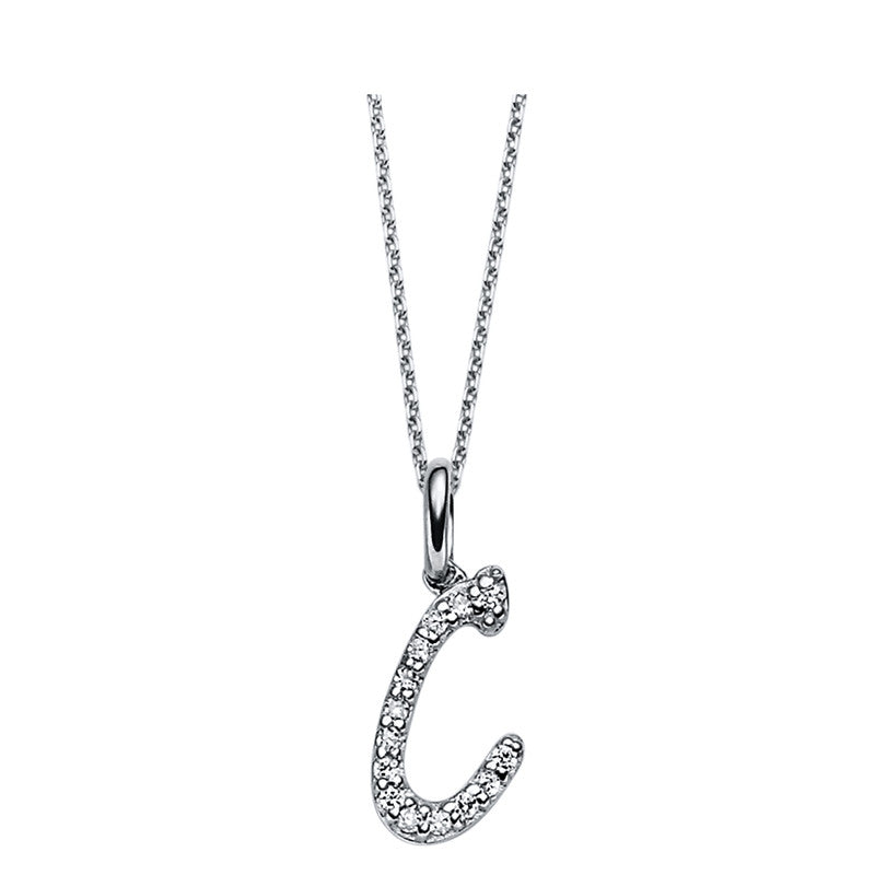Collier 18 kt WG, 14 Brill. 0,06 ct, TW-si