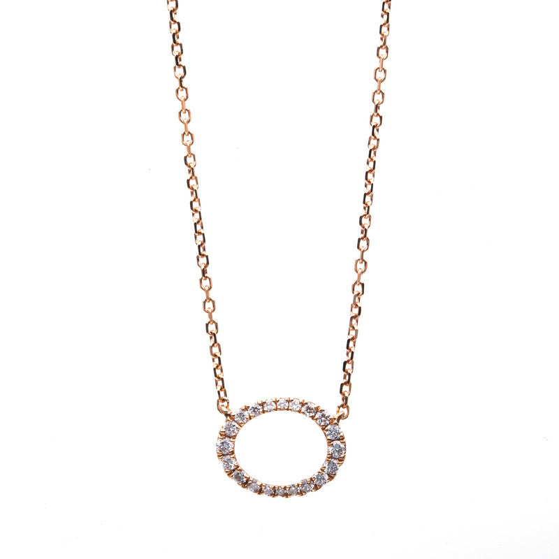 Collier 14 kt RG, 20 Brill. 0,16 ct, TW-si