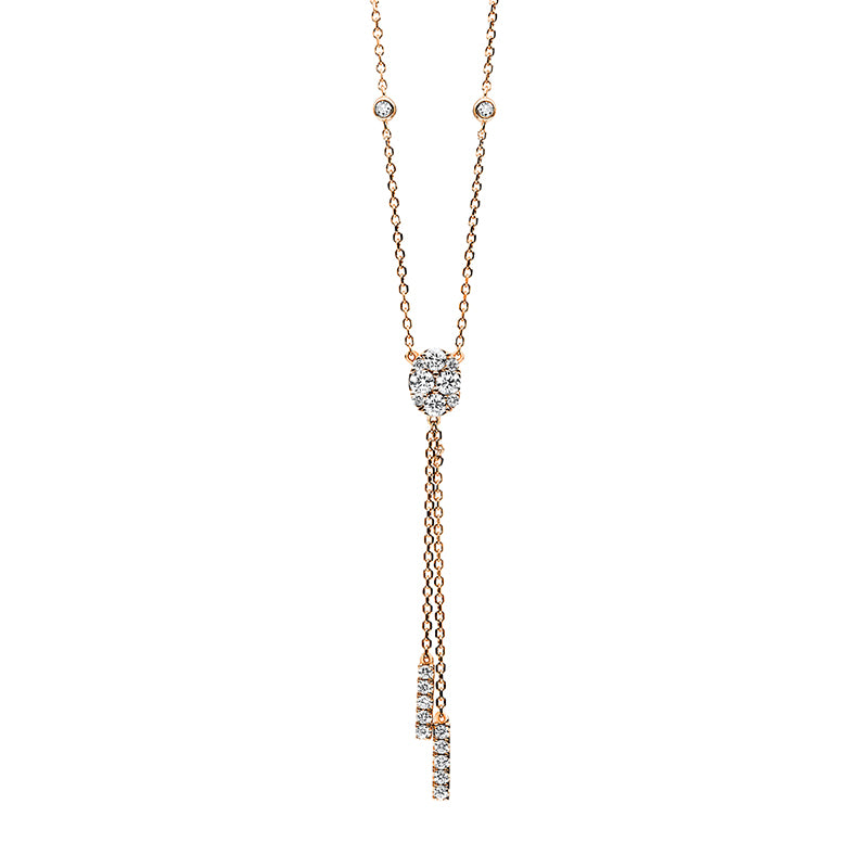 Collier 18 kt RG, 20 Brill. 0,53 ct, TW-si