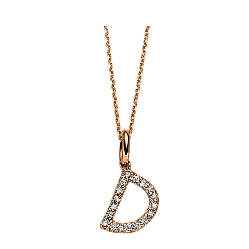Collier 18 kt RG, 18 Brill. 0,07 ct, TW-si