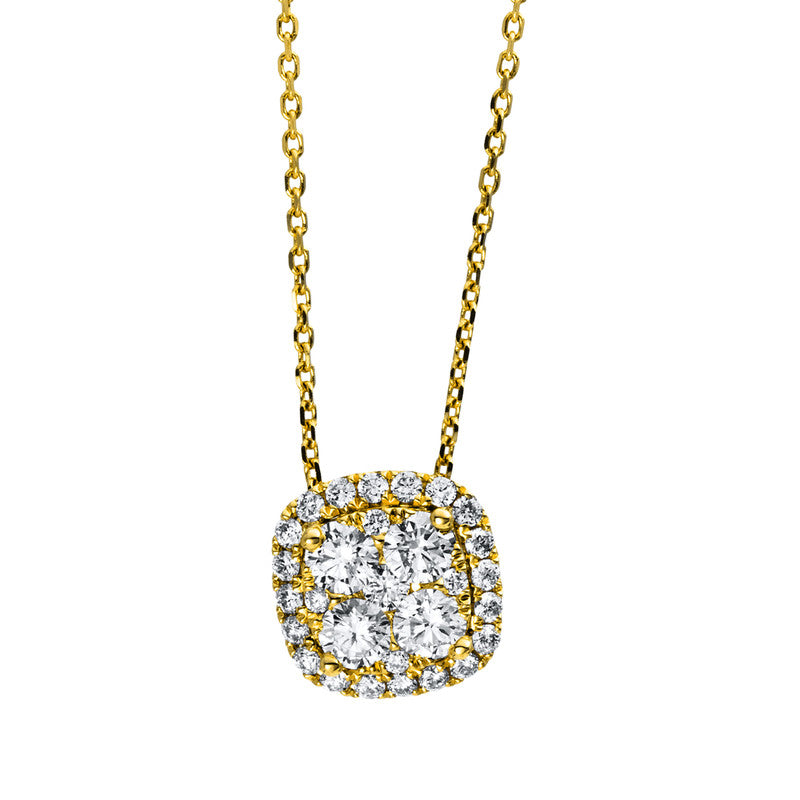 Collier 18 kt GG, 4 Brill. 0,53 ct, TW-vsi/si, 25 Brill. 0,28 ct, TW-vsi/si