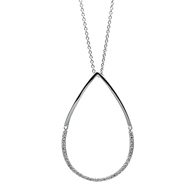 Collier 18 kt WG, 37 Brill. 0,21 ct, TW-si