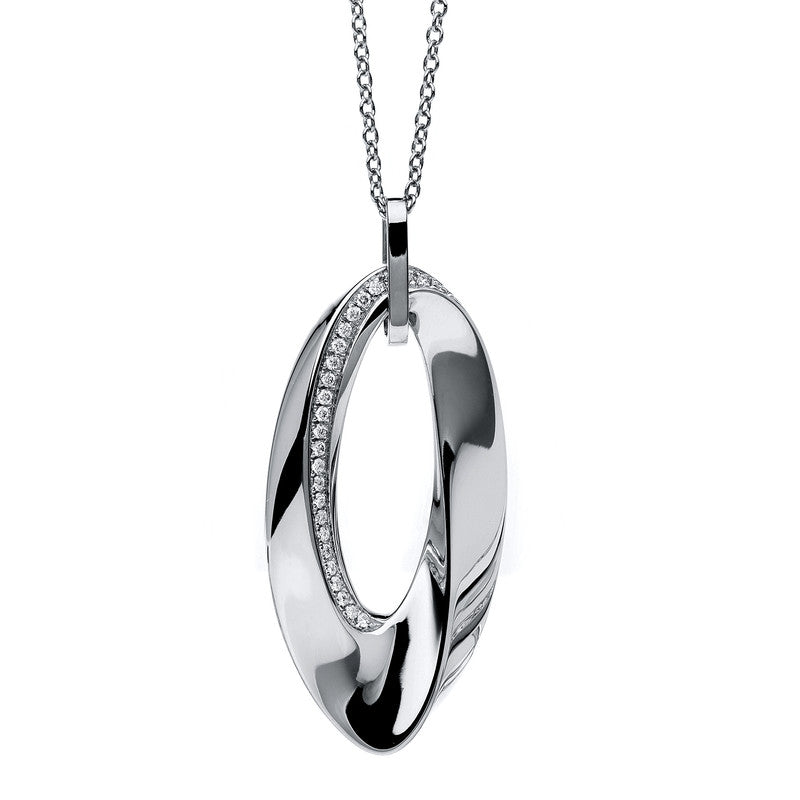 Collier 18 kt WG, 26 Brill. 0,17 ct, TW-si