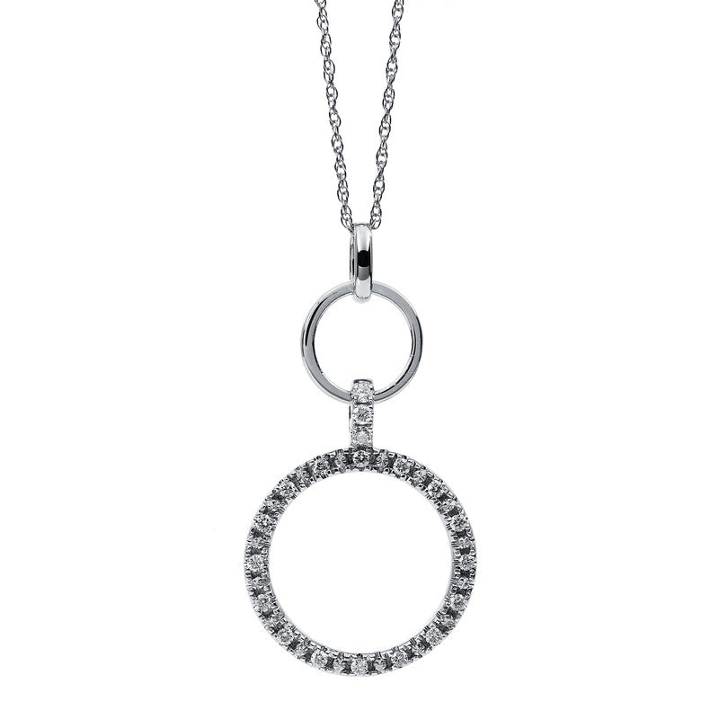 Collier 14 kt WG, 19 Brill. 0,14 ct, TW-si