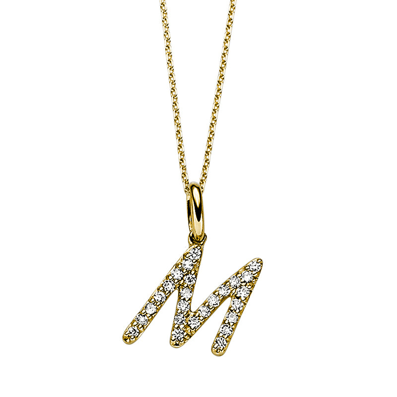 Collier 18 kt GG, mit Öse, 25 Brill. 0,10 ct, TW-si