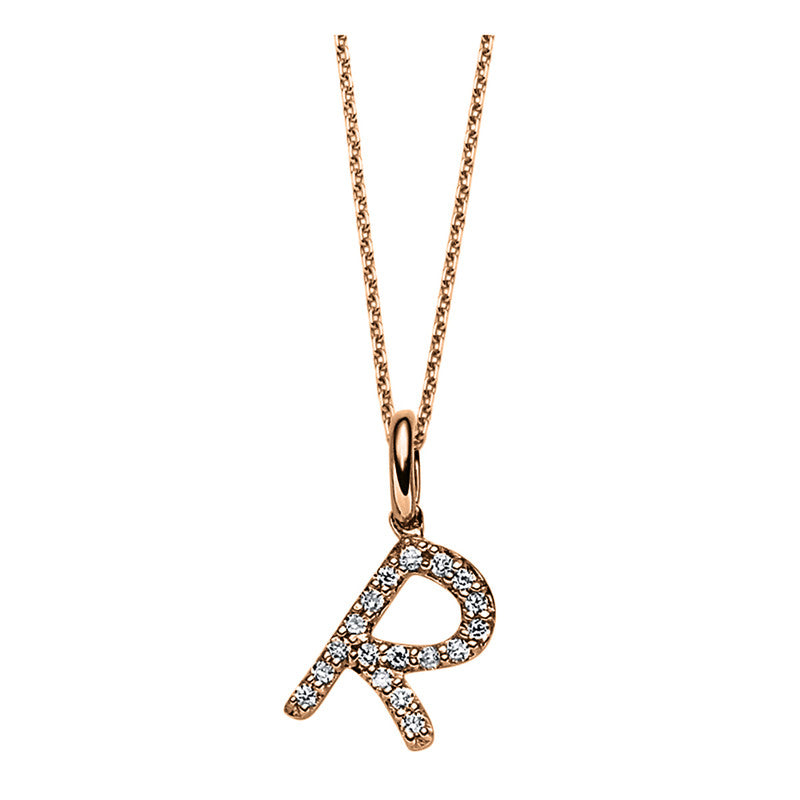 Collier 18 kt RG, 18 Brill. 0,07 ct, TW-si