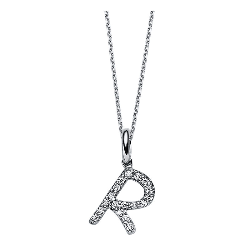 Collier 18 kt WG, 18 Brill. 0,07 ct, TW-si