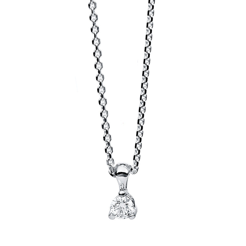 Collier 14 kt WG, 1 Brill. 0,09 ct, TW-si