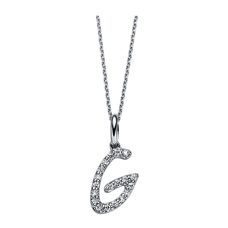 Collier 18 kt WG, 19 Brill. 0,08 ct, TW-si