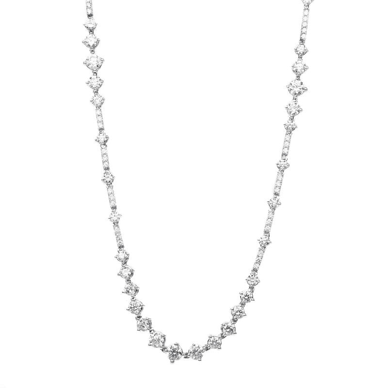 Collier 18 kt WG, 160 Brill. 5,53 ct, TW-vsi/si