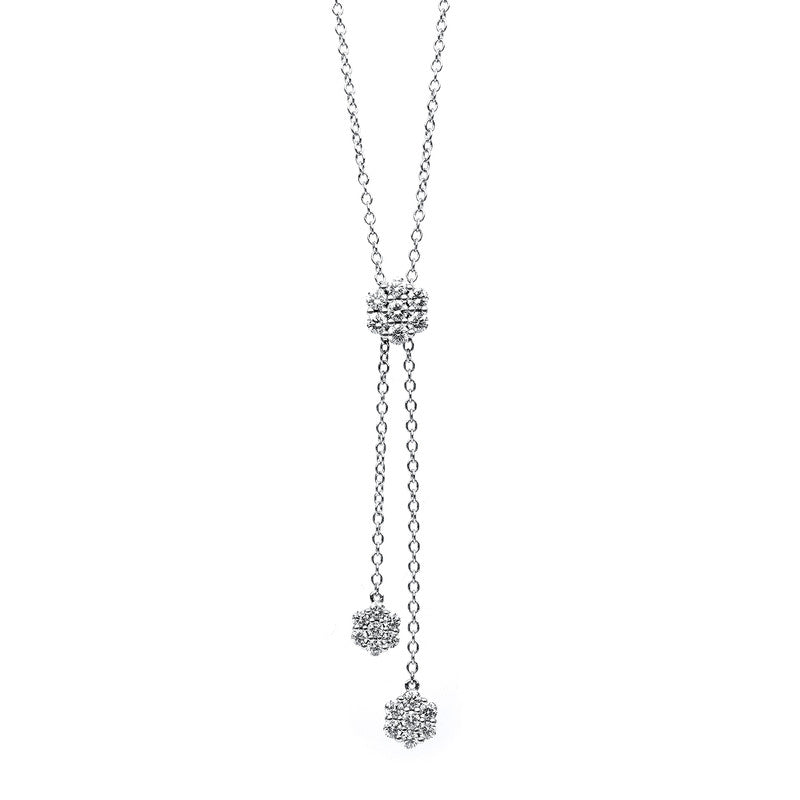 Collier 18 kt WG, 21 Brill. 0,76 ct, TW-si