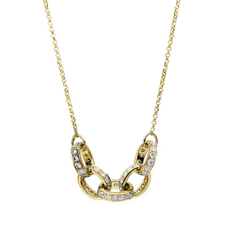Collier 18 kt GG, 70 Brill. 0,85 ct, TW-vsi